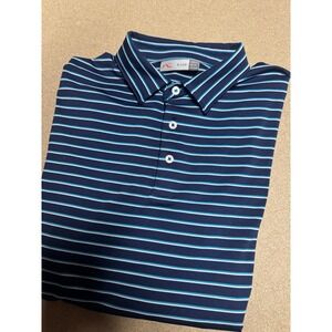 KJUS‎ Mens Golf Polo Shirt  Light Blue Stripes Short Sleeve Size 50 M $89